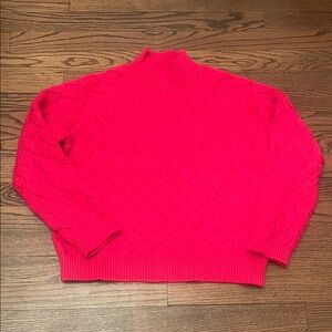 Women's Bold Knit Turtleneck Sweater - Bright Red